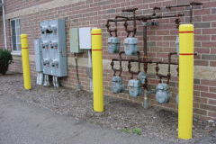 Yellow Parking Lot Bollards